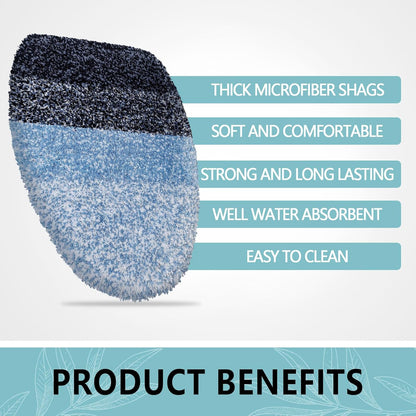 Arotive Soft Microfiber Bathroom Toilet Lid Cover, 17.5x15, Blue
