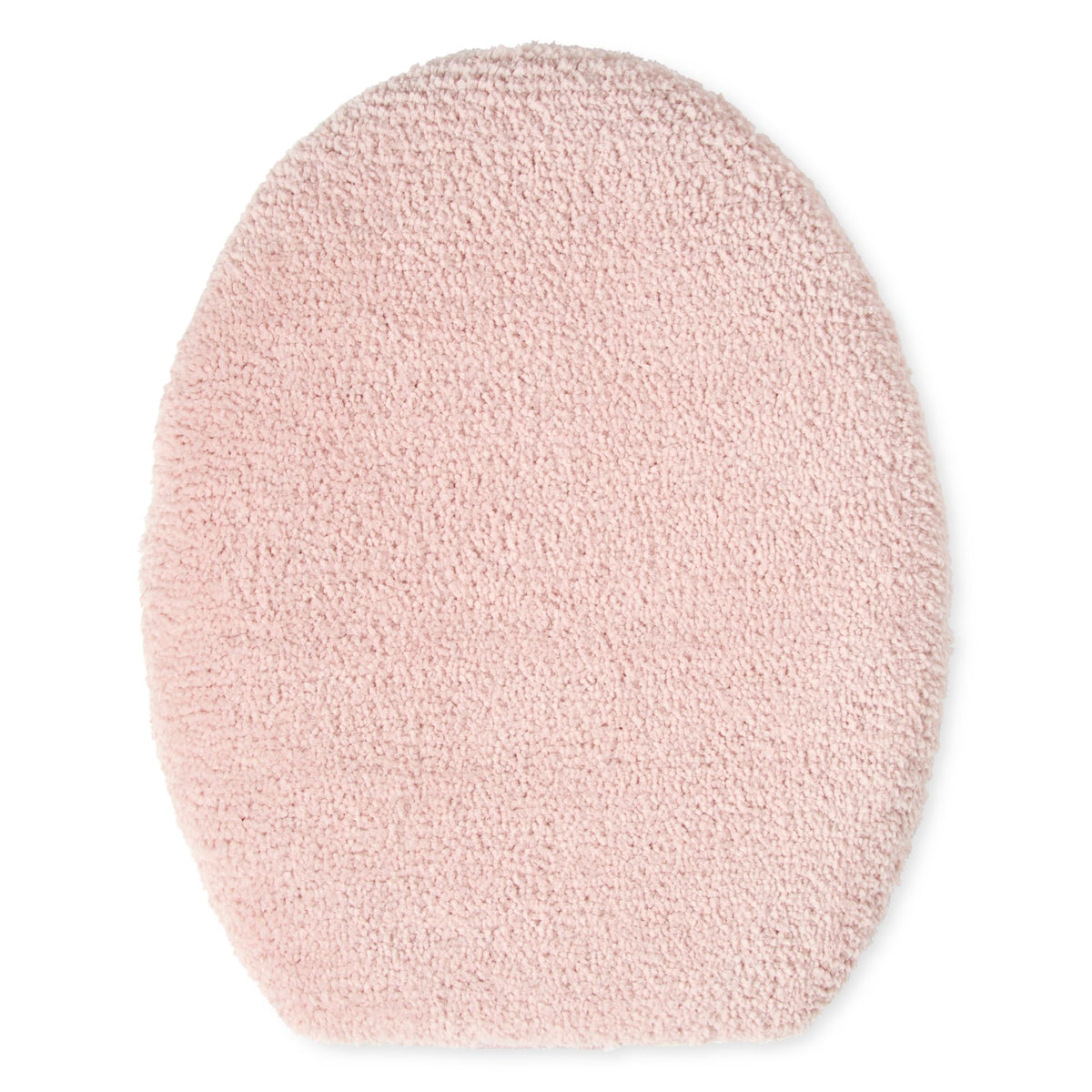 TOWN & COUNTRY EVERYDAY Ultra Plush Solid Tufted Toilet Lid Cover, Soft and Absorbent, Non-Slip Cover, Machine Washable, Blush, 18"x19"