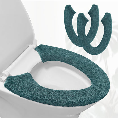 2 Packs Toilet Seat Cover, Bathroom Thicker Soft Warmer Plush Seat Cushion