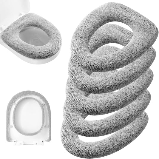 Legigo 5 Pack Toilet Seat Cover, Soft Toilet Seat Warmer Pads for Bathroom