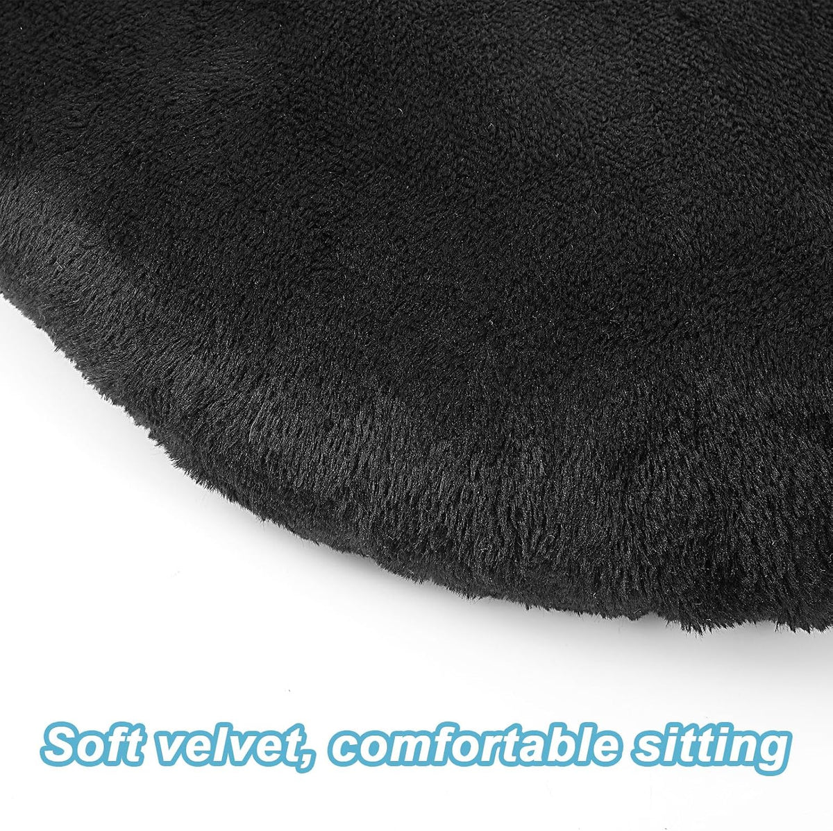Microfiber Toilet Lid Cover, Soft Velvet Toilet Cover, Absorbent, Comfortable Bathroom Toilets Lid Covers Seat Fits Most Toilets Lids for Black, Elastic Bottom Fabric Seat