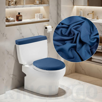 Toilet Lid Cover and Toilet Tank Lid Cover With Elastic Bottom