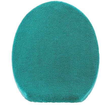 Madeals Microfiber Toilet Lid Cover Soft and Absorbent, Comfortable Bathroom Toilet Lid Cover Seat Fits Most Size Toilet Lids for Black