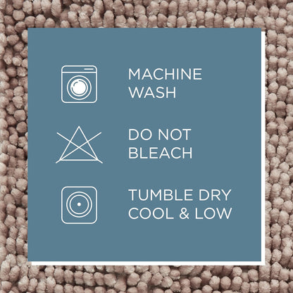 TOWN & COUNTRY BASICS Spa Step Noodle Solid Bathroom Toilet Lid Cover, Plush, Soft, and Absorbent, Machine Washable, Taupe, 18.5"x19.6"