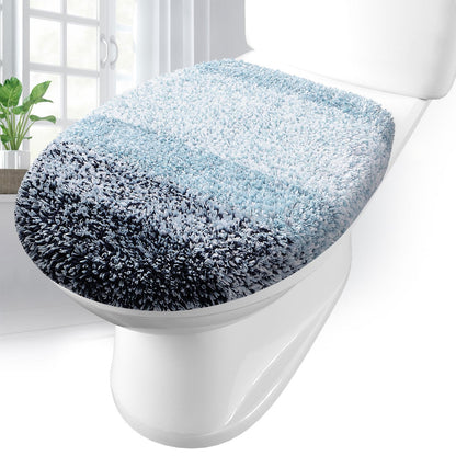Arotive Soft Microfiber Bathroom Toilet Lid Cover, 17.5x15, Blue