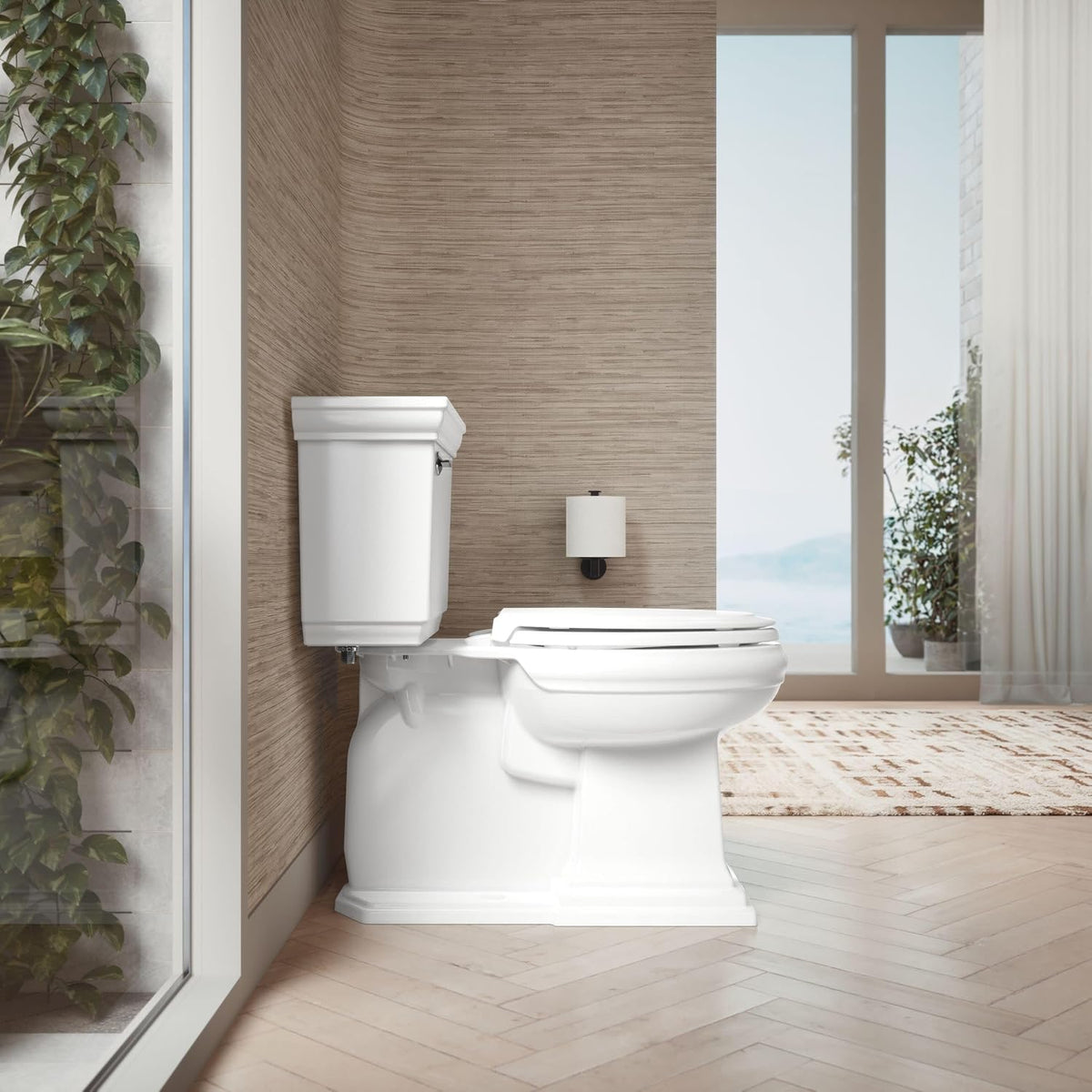 KOHLER 4734-RL-0 Rutledge ReadyLatch Soft Close Elongated Toilet Seat, Quiet-Close Lid Grip-Tight Bumpers, Installation Hardware, Home Essentials, White