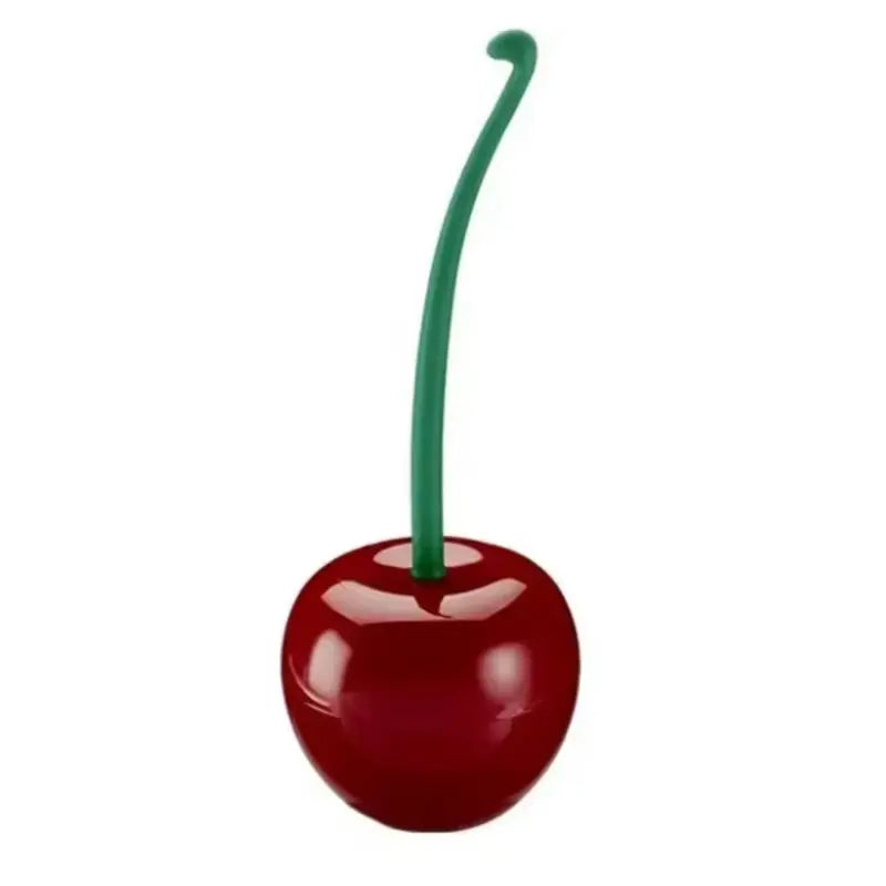 Red Cherry Shape Toilet Brush Creative Lovely Holder Set for Bathroom Accessories