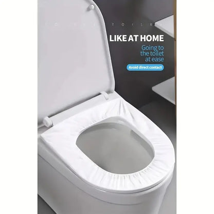 Disposable Flushable Toilet Seat Covers (10-20-30 Pieces), Portable Travel Packs, Soft Fabric Paper, Comfortable Hygienic Home Bathroom Supply, Toilet Lid Cover