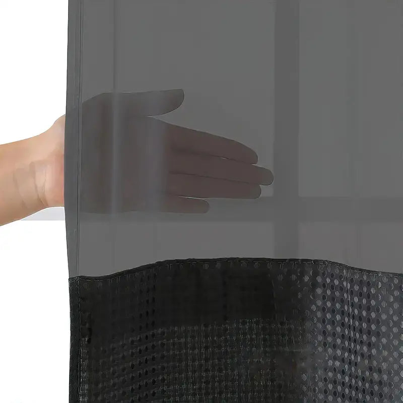 Waffle Pattern No-Hook Shower Curtain,1 Count Double Layer Waterproof Bathroom Curtain with Snap in Liner ,Size Adaptability Washable Bathroom Accessories, for Hotel Salon Room,Home Dector,Household Items Installation