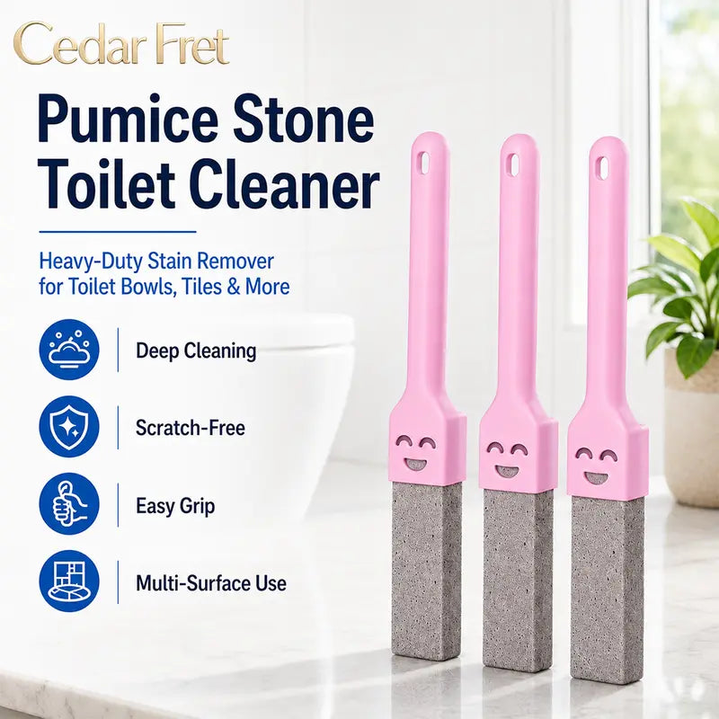 Pumice Stone Toilet Cleaner With Long Handle Heavy Duty Stain Remover Efficiently Clean Toilet Bowl Ring Limescale And Hard Water Stains Multi Purpose Bathroom Cleaner For Pool Tile Bathtub And Household Bathroom Deep Cleaning Supplies