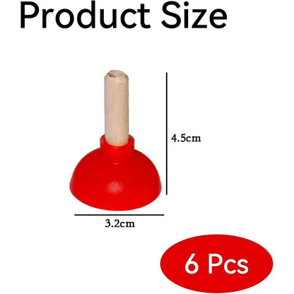 6PCS Toilet Plunger-Shape Sucker Holder, Playful Colorful Bathroom Accessory, Cellphone/PSP Mounting Support, 6-Piece Home Supplies for Bathrooms, Six Pieces