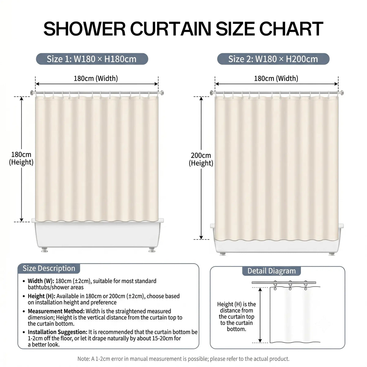 Japanese Shower Curtain Asian Cherry Blossom Bathroom Decor Mountain Bath Curtain, Waterproof Cloth Fabric with Hooks