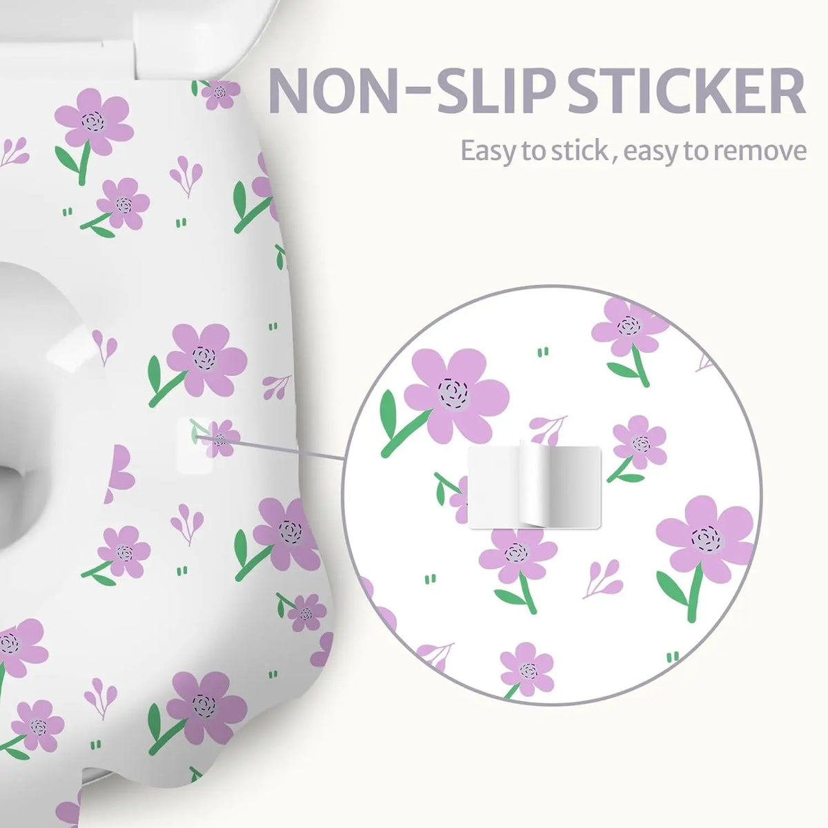 Disposable Toilet Seat Cushions, Elegant Flower Design, Floral, Non-Woven + Pe Film, Portable, Adhesive Back, 5 Colors, Public Restrooms, Travel, Airplane Use, Travel Toilet Seat Covers
