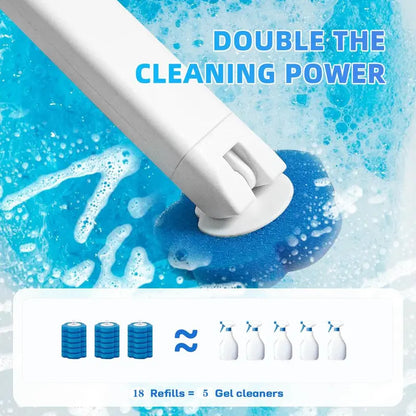 Disposable Toilet Brush Wall-Mount Space-Saving, Universal Fit Caddy Set with 24 Replaceable Heads for Hygienic Household Bathroom Urinal Basin Sink Bathtub Drain Cleaning Wand