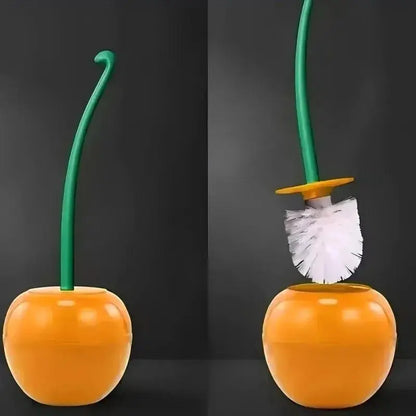 1pc Red Toilet Brush Creative Lovely Cherry Shape Lavatory Toilet Brush Holder Set Toilet Holder Bathroom Accessories