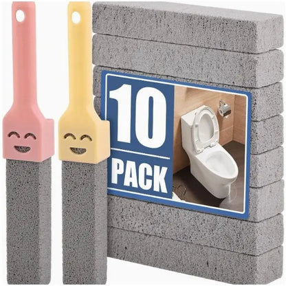 Pumice Stone Toilet Cleaner With Long Handle Heavy Duty Stain Remover Efficiently Clean Toilet Bowl Ring Limescale And Hard Water Stains Multi Purpose Bathroom Cleaner For Pool Tile Bathtub And Household Bathroom Deep Cleaning Supplies