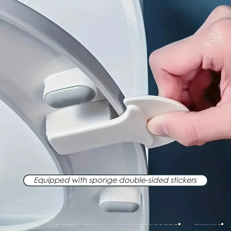 3pcs Bathroom Lift Toilet Seat Cover Handles, Portable Hands-Free Home Accessory, All-Season No-Installation Design for Home Users