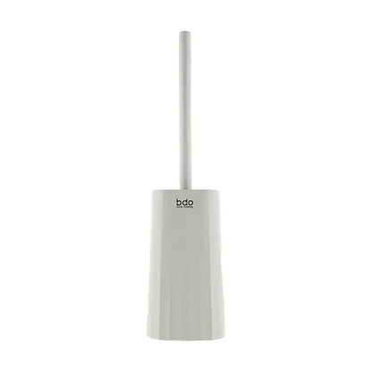 BDO Wave Pattern Toilet Brush Set with Holder - Long Handle, No Dead Corner Bathroom Cleaning Tool