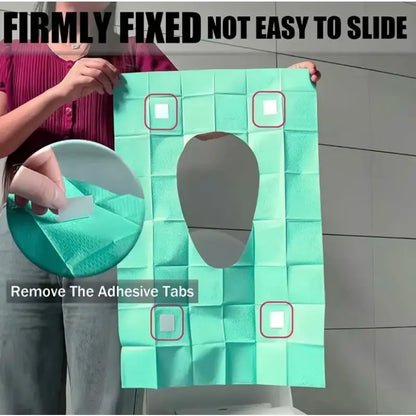 50/100/150Pack Disposable Toilet Seat Covers, Waterproof 16x24in Non-Slip Individually Wrapped Toilet Lid Cover Toilet Lid Protector Hygiene Essentials for Bathroom Use