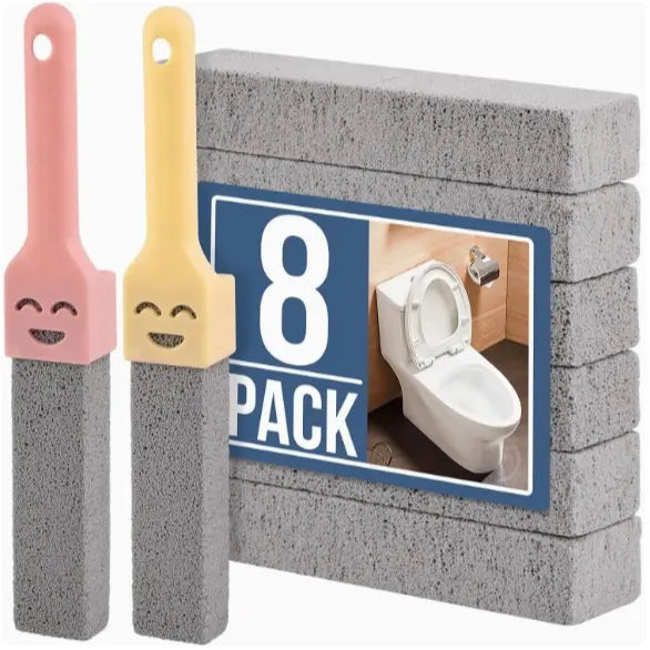 Pumice Stone Toilet Cleaner With Long Handle Heavy Duty Stain Remover Efficiently Clean Toilet Bowl Ring Limescale And Hard Water Stains Multi Purpose Bathroom Cleaner For Pool Tile Bathtub And Household Bathroom Deep Cleaning Supplies