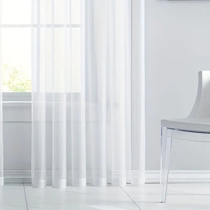 2pcs Solid Sheer Curtain, 2pcs Solid Rod Pocket Top Draperies For Living Room & Bedroom, Window Treatment For Bedroom Living Room Decor
