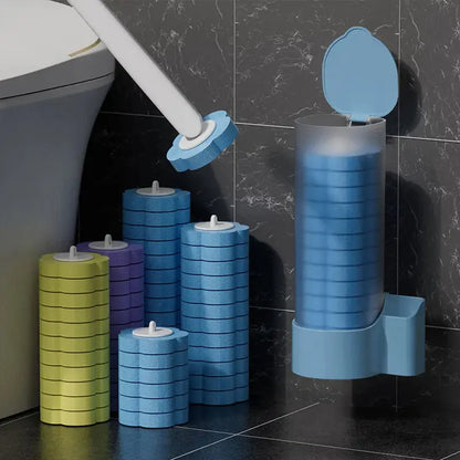 Wall-Mounted Disposable Toilet Brush with 18/30 Heads