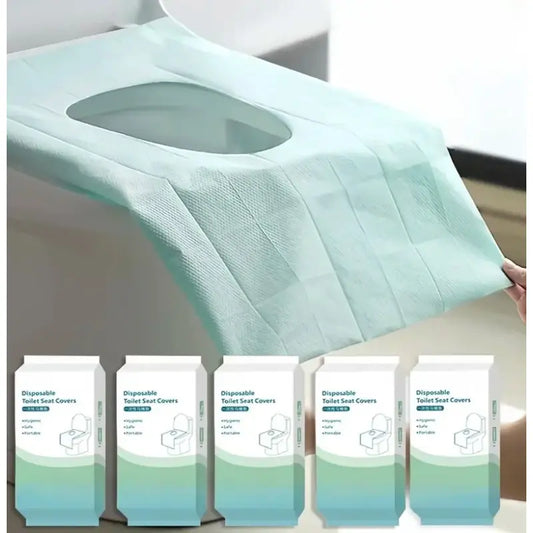 50/100/150Pack Disposable Toilet Seat Covers, Waterproof 16x24in Non-Slip Individually Wrapped Toilet Lid Cover Toilet Lid Protector Hygiene Essentials for Bathroom Use