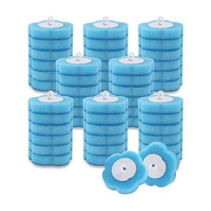 Disposable Toilet Wand & Holder Set - 15.7" Long ABS Plastic Extended Handle with Ocean Fresh Scent Cleaner Refills, Home Bathroom Deep Cleaning Supplies for Toilet Bowl, Bathtub