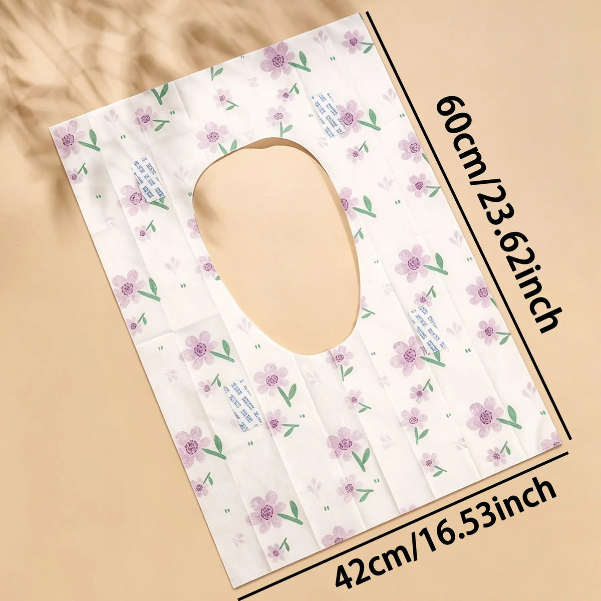 Disposable Toilet Seat Cushions, Elegant Flower Design, Floral, Non-Woven + Pe Film, Portable, Adhesive Back, 5 Colors, Public Restrooms, Travel, Airplane Use, Travel Toilet Seat Covers