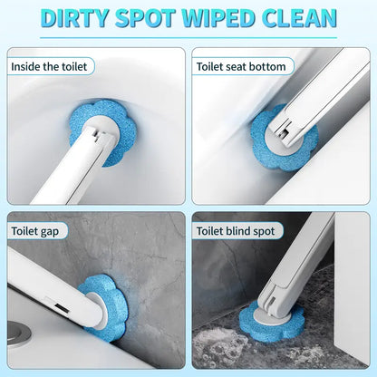 DGAPHRO Disposable Toilet Brush and Holder Set, Toilet Bowl Wand with 18 Refill Heads, Bathroom Cleaning System for Sink Bathtub Drain Wash Basin Urinal，Wall-Mount Scrubbing Toilet Brush Bathroom Cleaning Kit,Shopping Deals Today.
