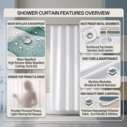 Japanese Shower Curtain Asian Cherry Blossom Bathroom Decor Mountain Bath Curtain, Waterproof Cloth Fabric with Hooks