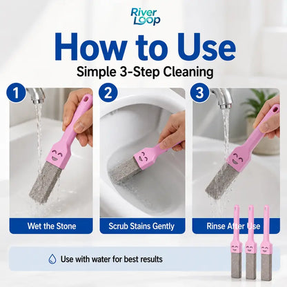 Pumice Stone Toilet Cleaner With Long Handle Heavy Duty Stain Remover Efficiently Clean Toilet Bowl Ring Limescale And Hard Water Stains Multi Purpose Bathroom Cleaner For Pool Tile Bathtub And Household Bathroom Deep Cleaning Supplies