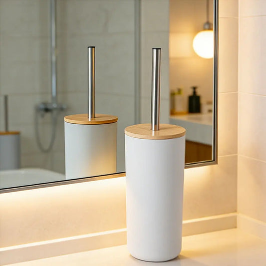 Ergonomic Toilet Brush with 304 Stainless Steel Handle, Durable Floor Toilet Brush for Bathroom, Toilet Cleaning Brush, Toilet Cleaning Tool, Available in